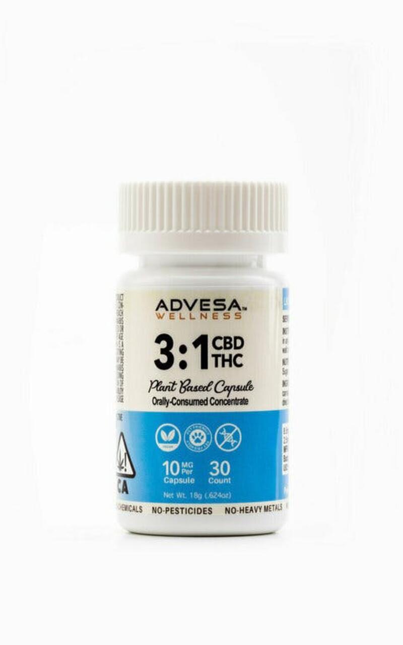 Advesa Wellness - 3:1 CBD:THC Capsules 30ct