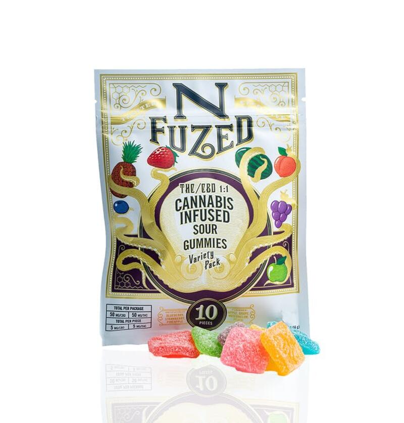 1:1 CBD/THC Sour Gummies Variety Pack
