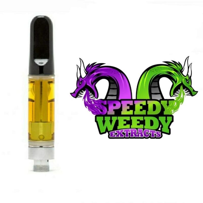 1. Speedy Weedy 1g THC Vape Cartridge - Grape Ape (I) 3/$60