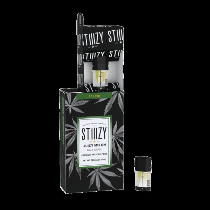 Stiiizy | STIIIZY - Juicy Melon 1:1 (CBD/THC) Premium THC POD .5G