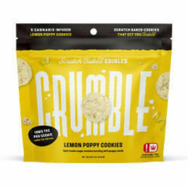 Crumble - Lemon Poppy Cookies 100mg