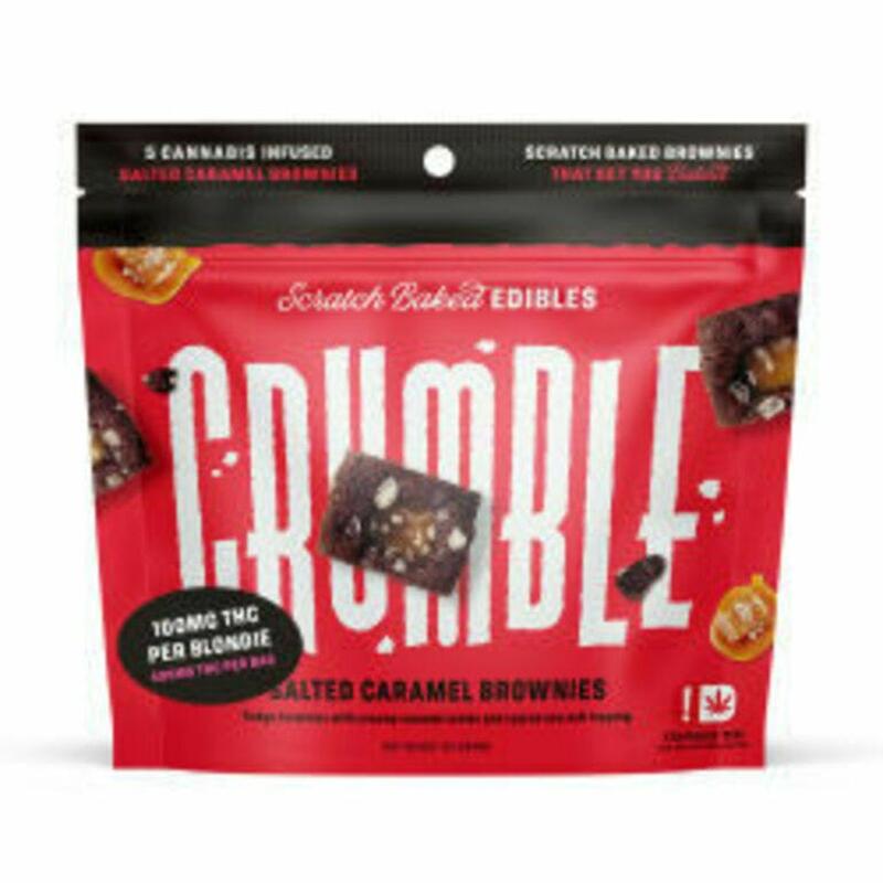 Crumble - Salted Caramel Brownies 100mg