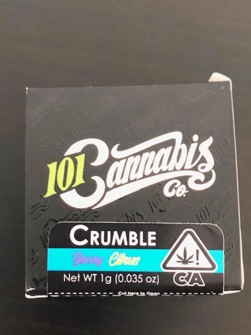 101 CANNABIS CO.- CRUMBLE 1G- BERRY CITRUS