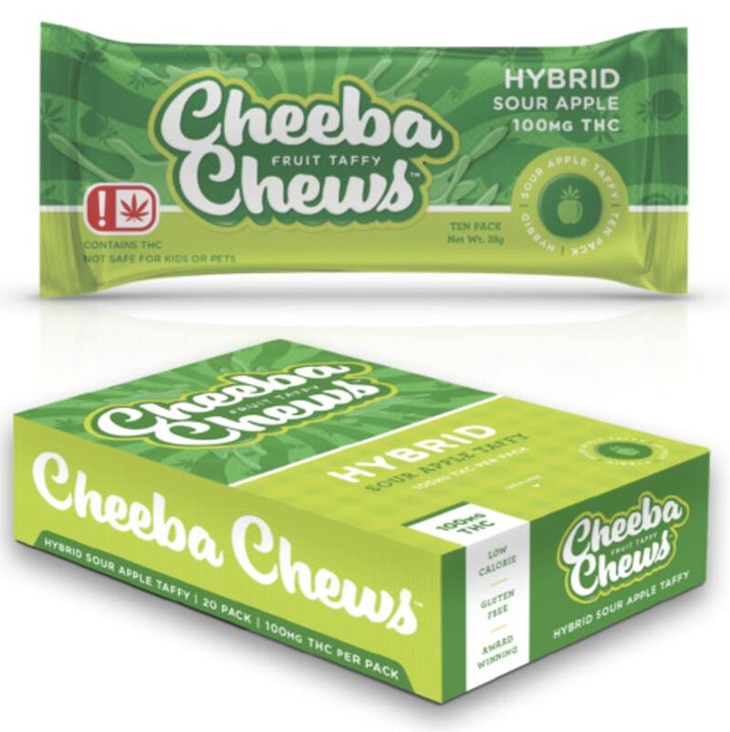 Cheeba Chews - 100mg Hybrid Taffy Sour Apple