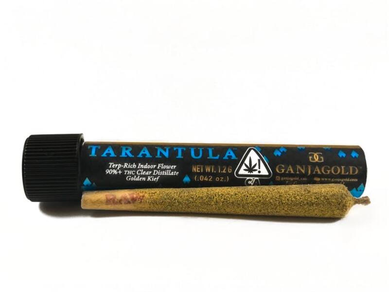 Blue Tarantula- Indica- Garanimals x Ice Cream Cake, Pre Roll Ganja Gold