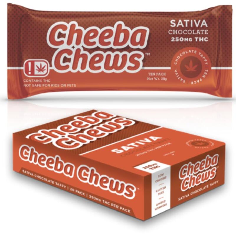 Cheeba Chews 250MG SATIVA TAFFY CHOCOLATE