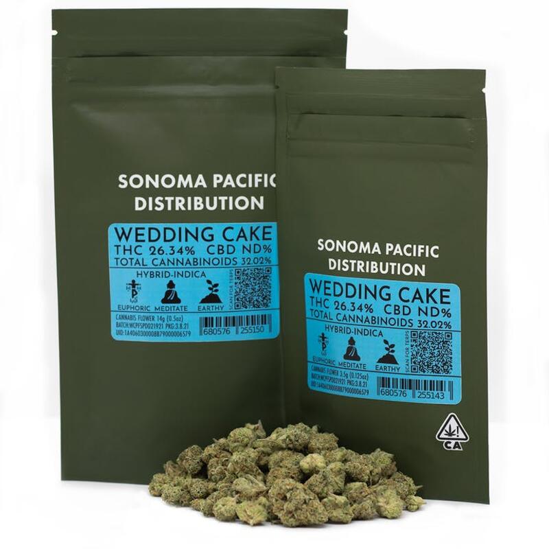 Sonoma Pacific Wedding cake (1/8 POUCH Thc 26.34 %)