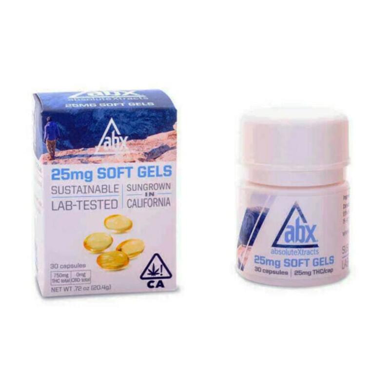 ABX Soft Gels 25mg THC (30ct) (Scheduled for Later)