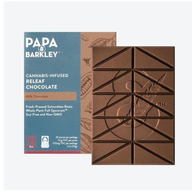 PAPA & BARKLEY - ROSIN - MILK CHOCOLATE 100MG 100 MILLIGRAMS
