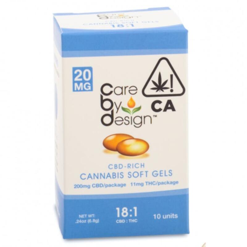 Care By Design - Softgels 18:1 10ct 20mg