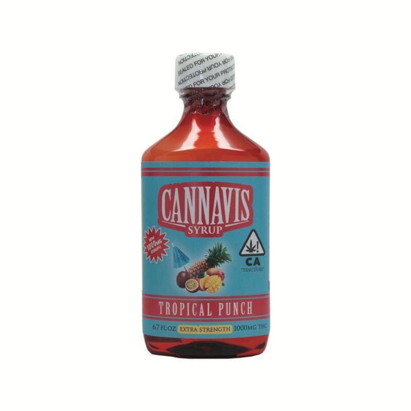 1,000mg Tropical Punch THC Syrup - Extra Strength