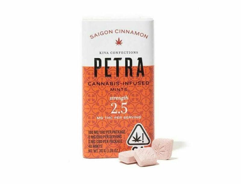 Kiva Confections - Petra Saigon Cinnamon - 40 Pack Lozenges - 100mgTHC (2.5mgTHC-per mint)