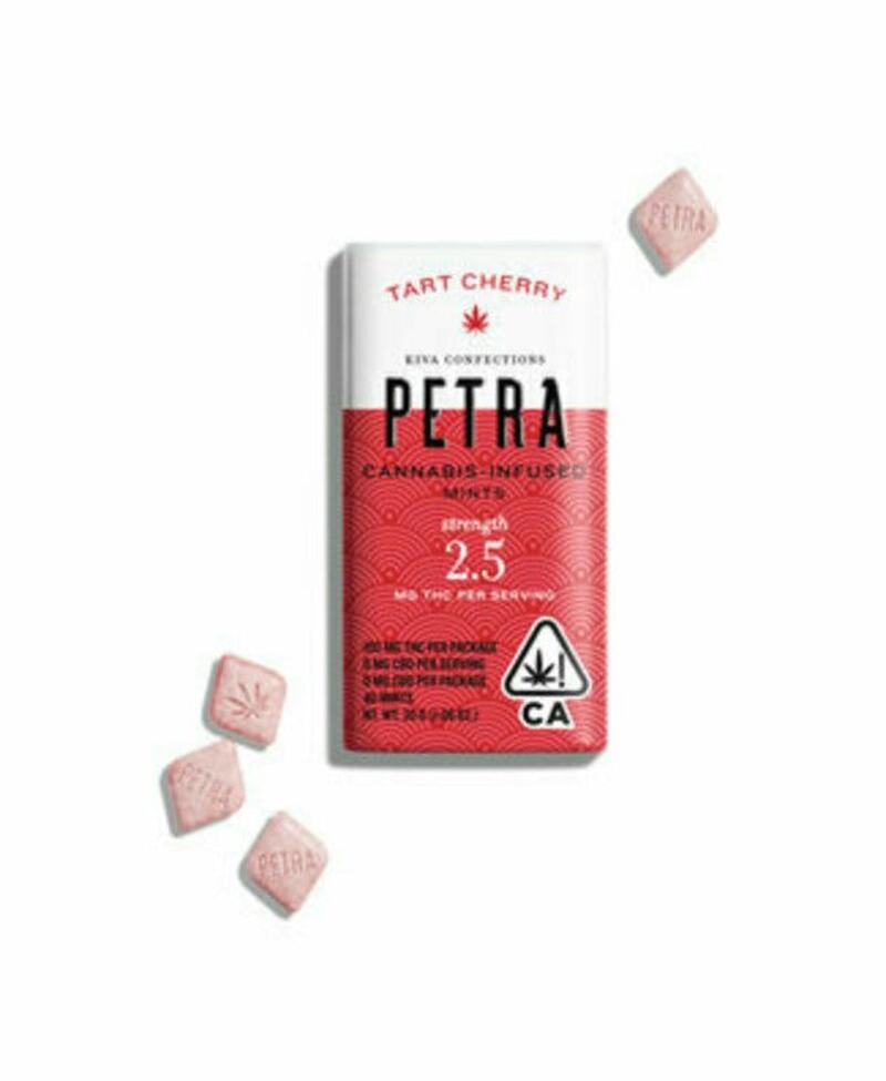 Kiva Confections - Petra Cherry Tart - 40 Pack Lozenges - 100mgTHC (2.5mgTHC-per mint)