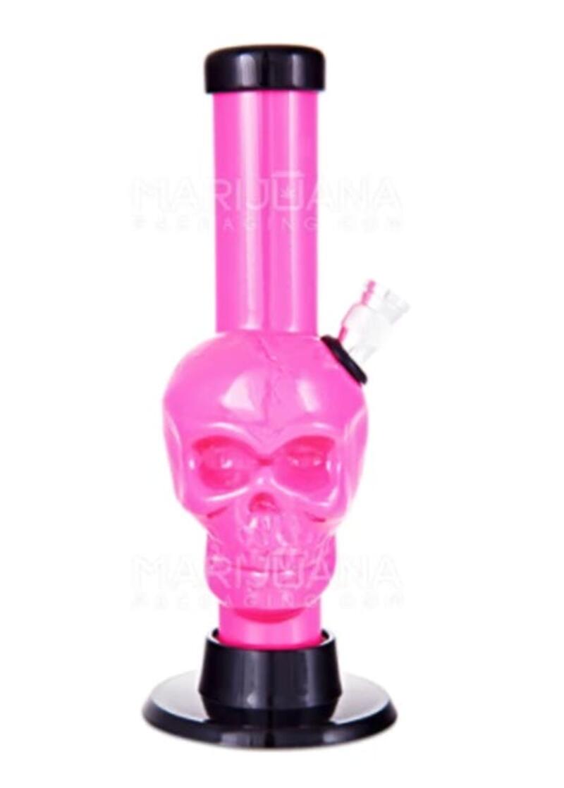 Assorted Acrylic Skull Water Pipe 6" 6796