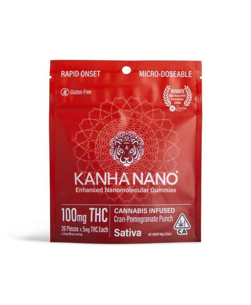 Kanha NANO Cran-Pomegranate Punch Sativa 100mg