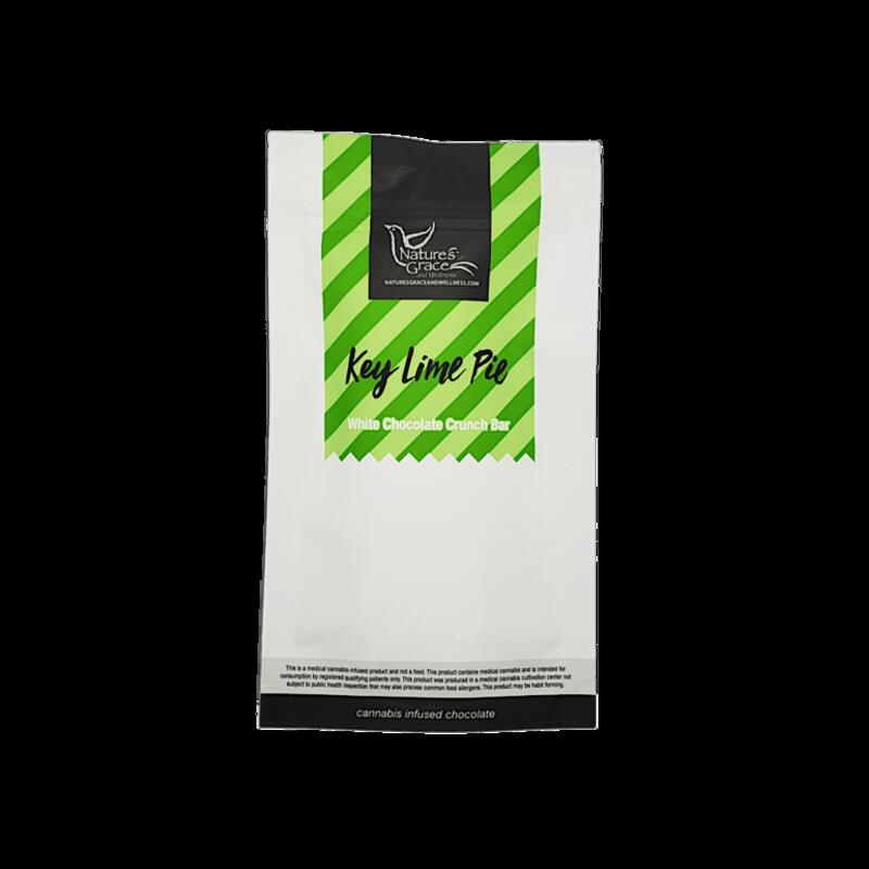 Nature's Grace Key Lime Pie White Indica Chocolate Bar 100mg