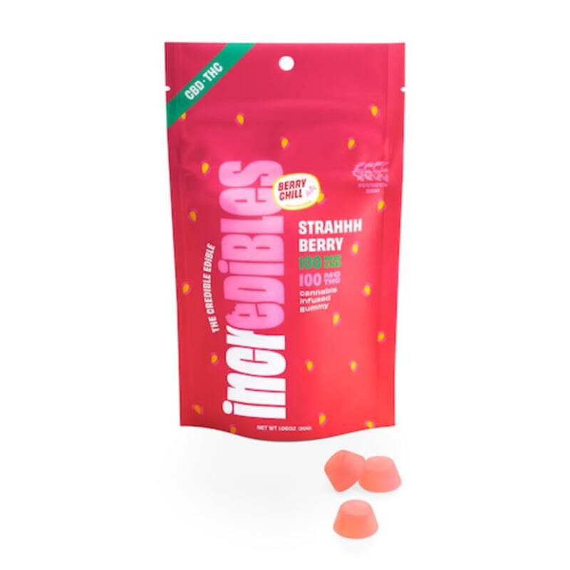 Incredibles 1:1 Strahhh Berry Gummies 200mg (10ct)