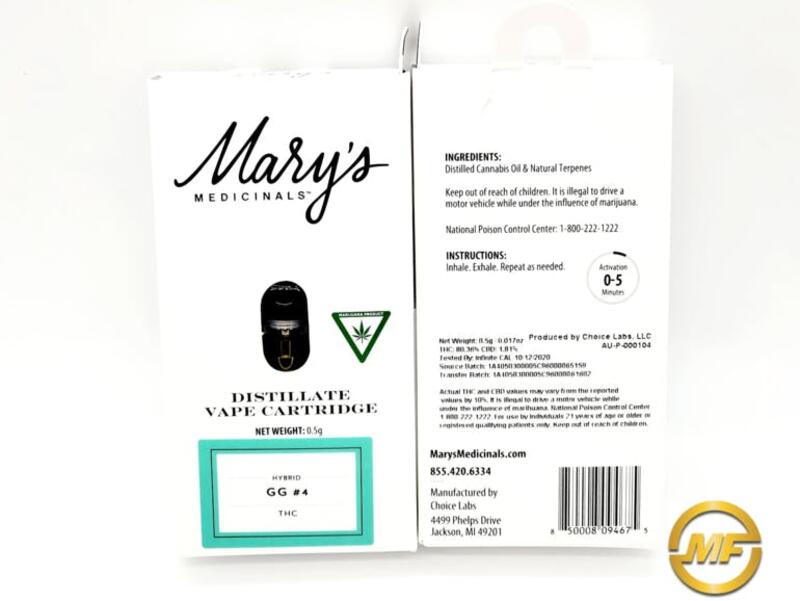 Mary's Medicinals | GG4 | Cartridge | .5g