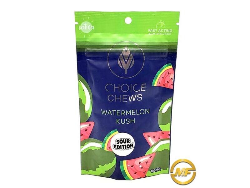 Choice | Sour Watermelon Kush Soft Chews | 100mg