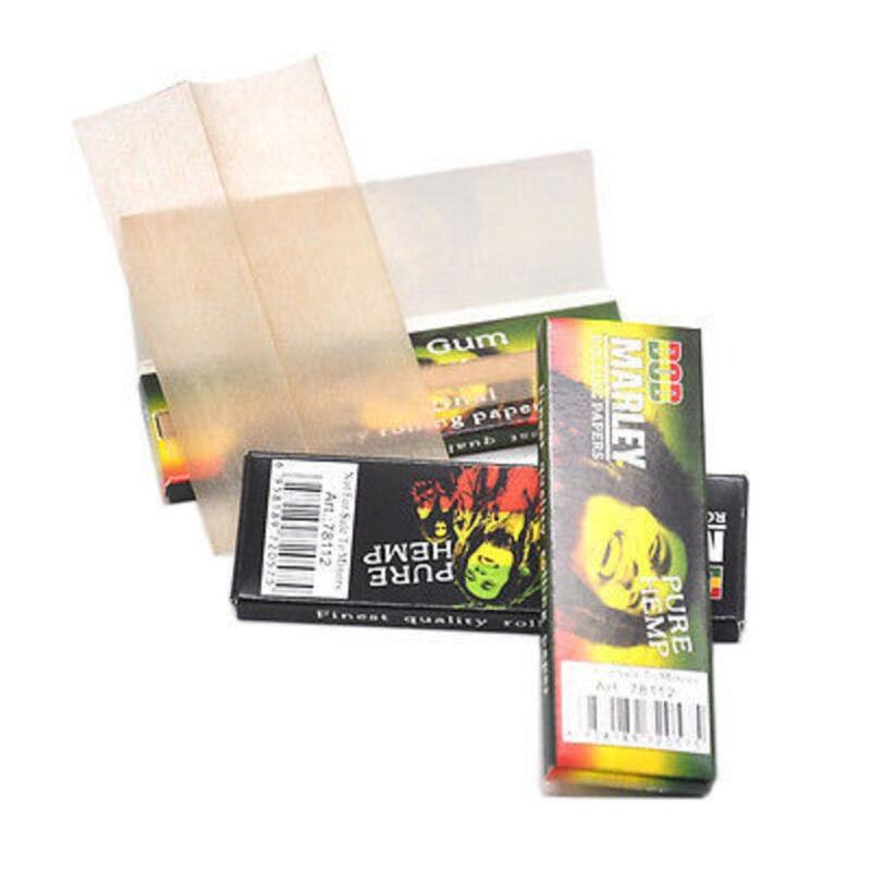 Box Bob Marley 78mm Natural Organic Hemp Rolling Papers 1-1/4