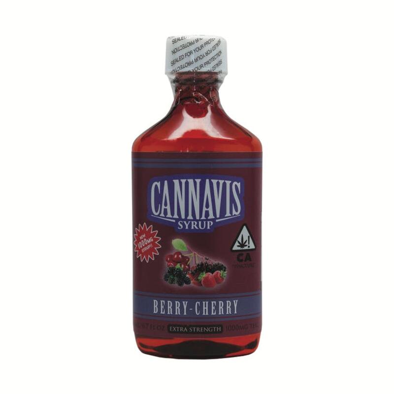 1,000mg Berry-Cherry THC Syrup - Extra Strength