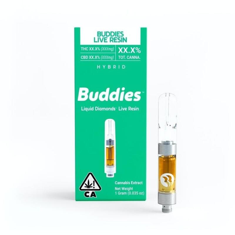 Buddies Papaya 1g Live Distillate Cart (I)