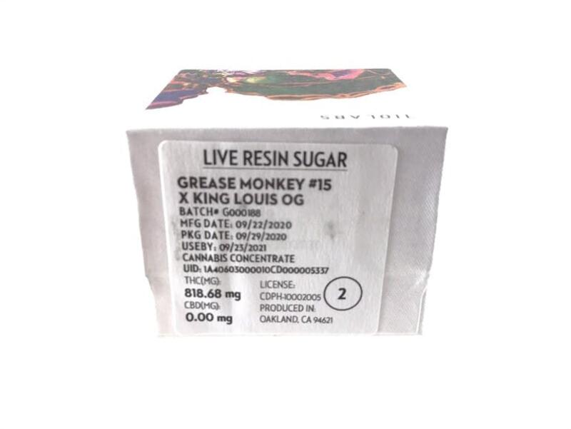 710 Labs - (LS-2) Grease Monkey #15 x King Louis OG - Live Resin Sugar 1g