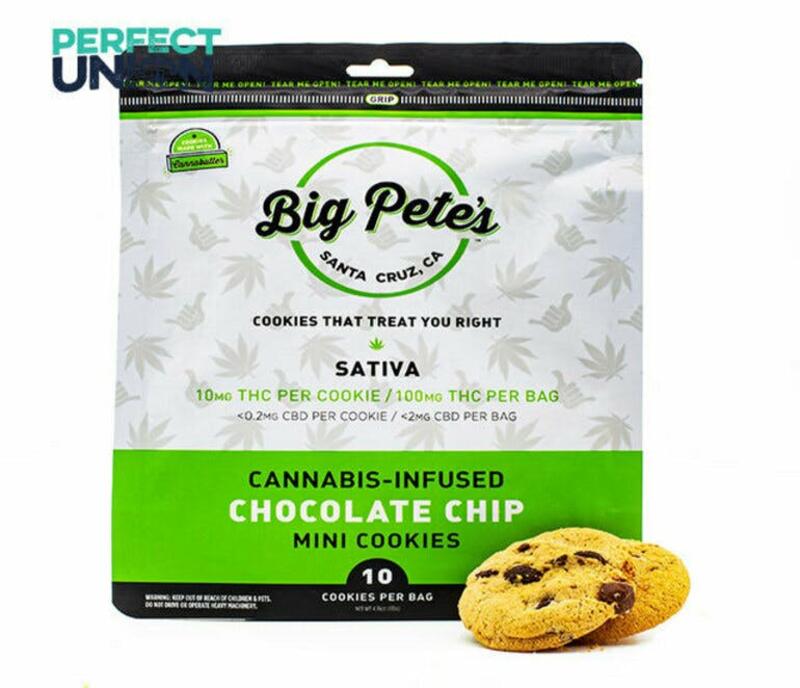 BIG PETE'S TREATS - CHOCOLATE CHIP SATIVA 10PK 100 MILLIGRAMS