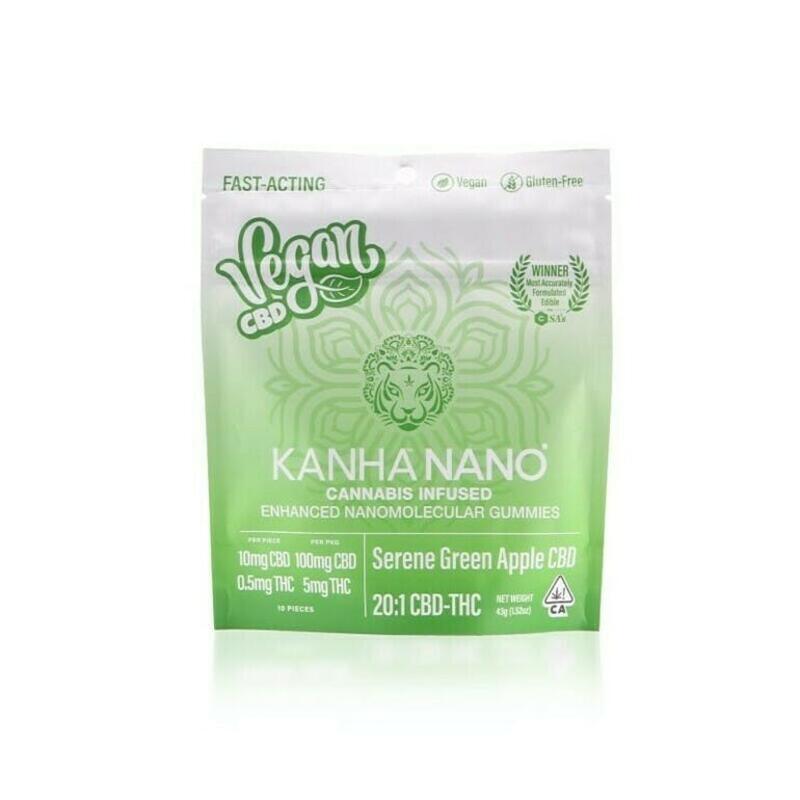 Kanha | Kanha - 100mg Nano Vgn Gummies - Serene Green