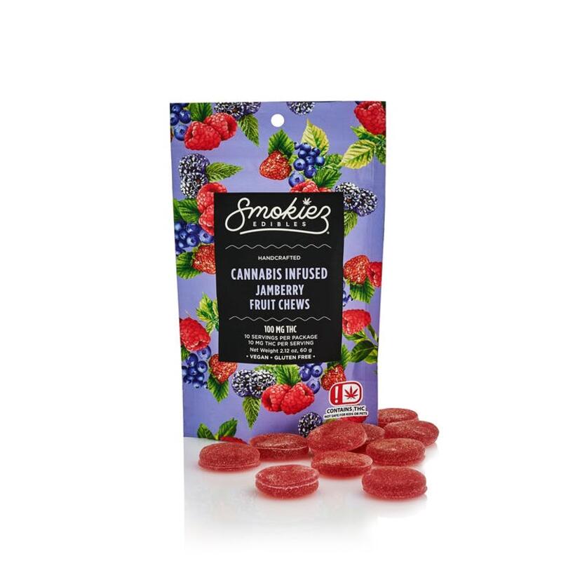 Jamberry Fruit Chews - 100 mg THC - OK