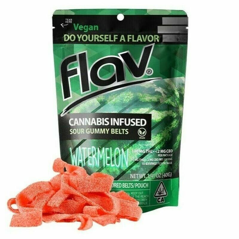 Flav | Flav - 10pk 100mg Watermelon Sour Gummy Belts
