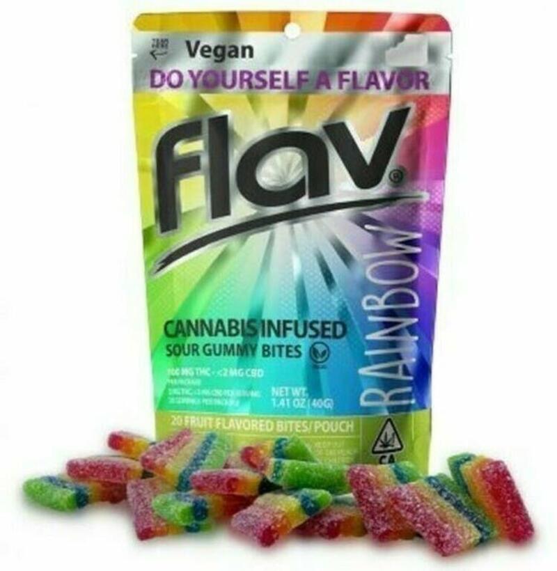 Flav | Flav - 10pk 100mg Rainbow Sour Gummy Bites