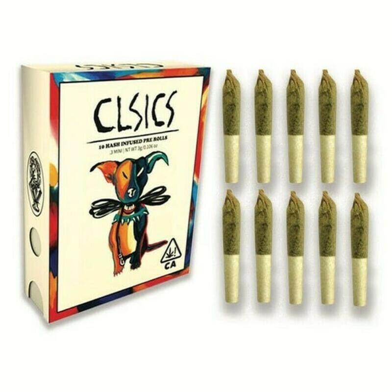 CLSICS | CLSICS - (2.8g)4 Pack Rosin Infused Preroll - Peanut Butter x Ice Queen Rosin