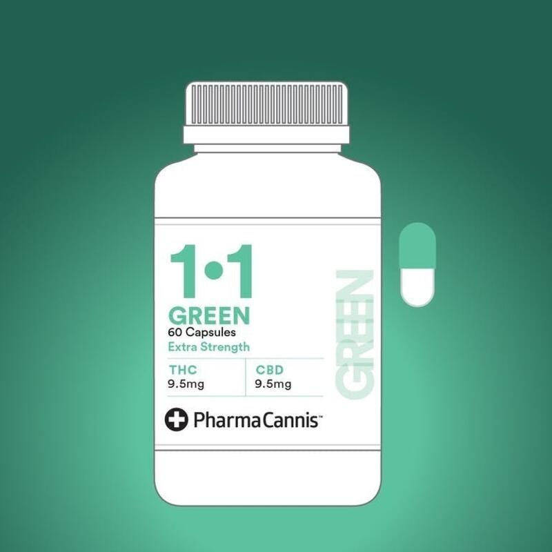 Green Extra Strength Capsule 1:1 | 60/CT