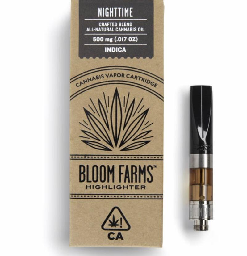 Bloom Farms: Indica Nighttime 500mg Highlighter Cartridge