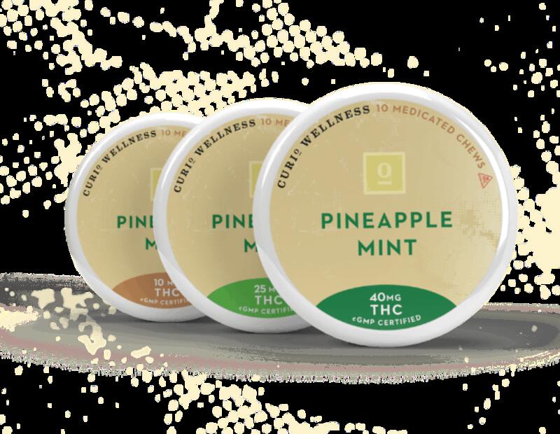 Curio | Pineapple Mint Chews | 25mg THC