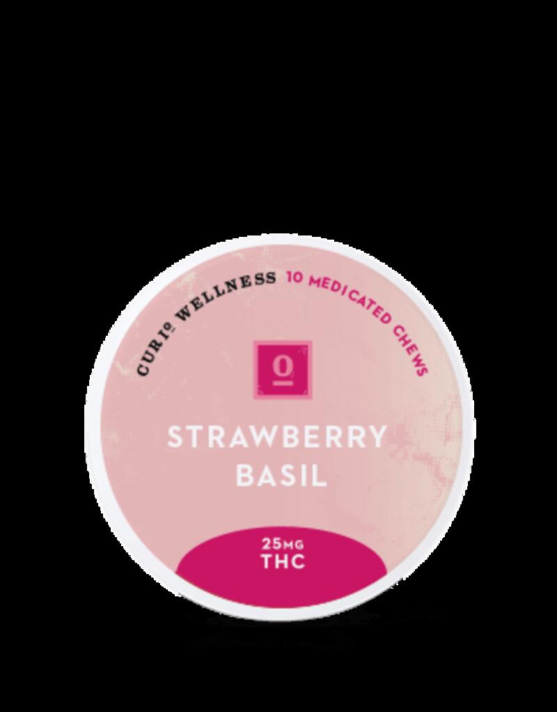 Curio | Strawberry Basil Chews | 25mg THC