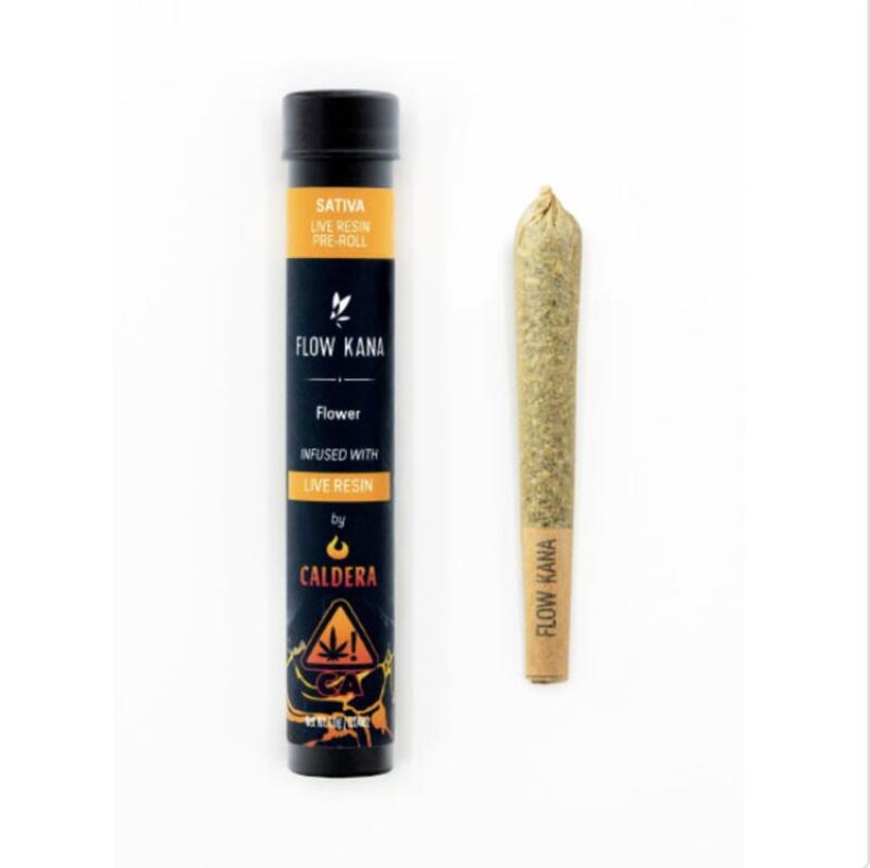 Flow Kana x Caldera: Infused Pre-Roll - Sour Carmelo x Roses Live Resin