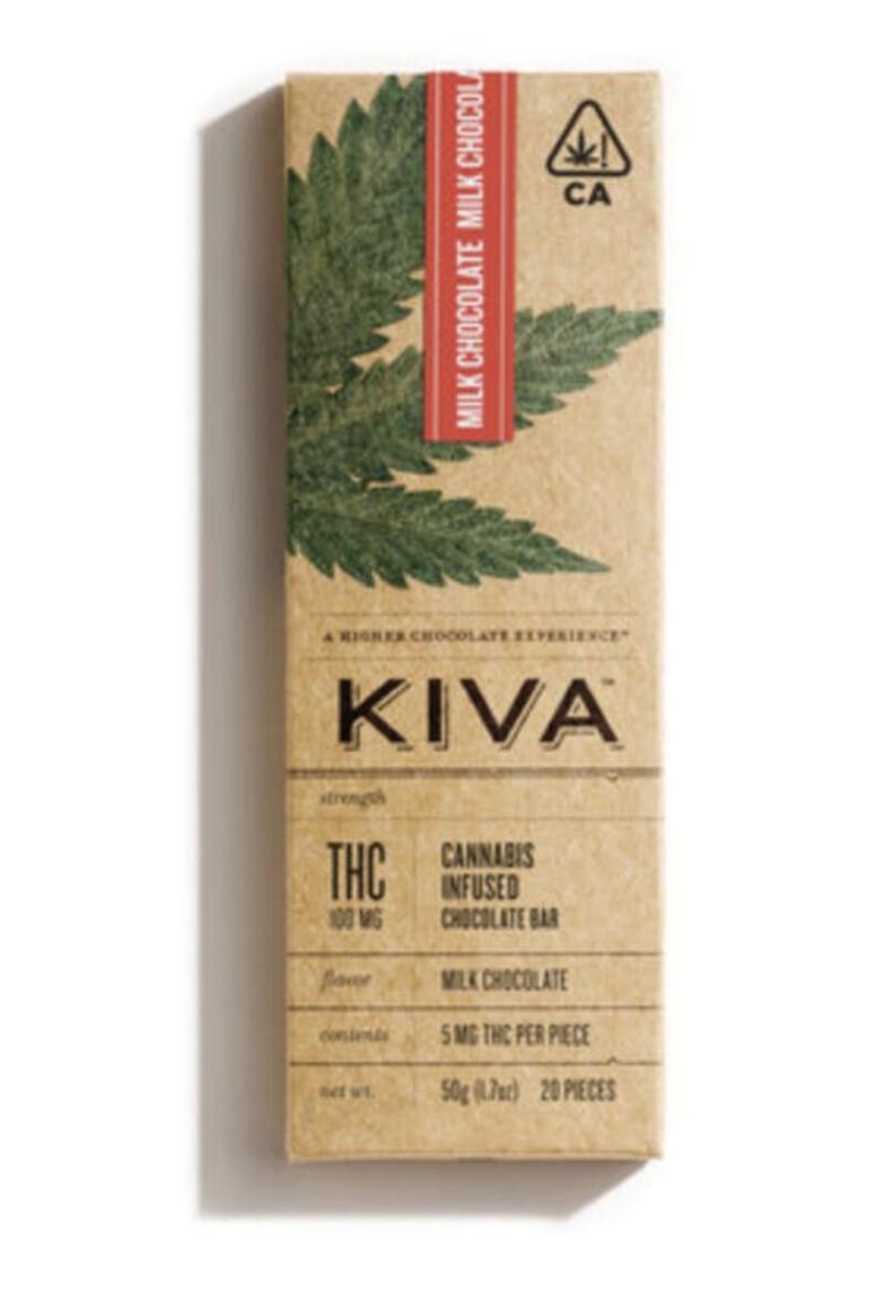 Kiva Confections: Milk Chocolate Bar
