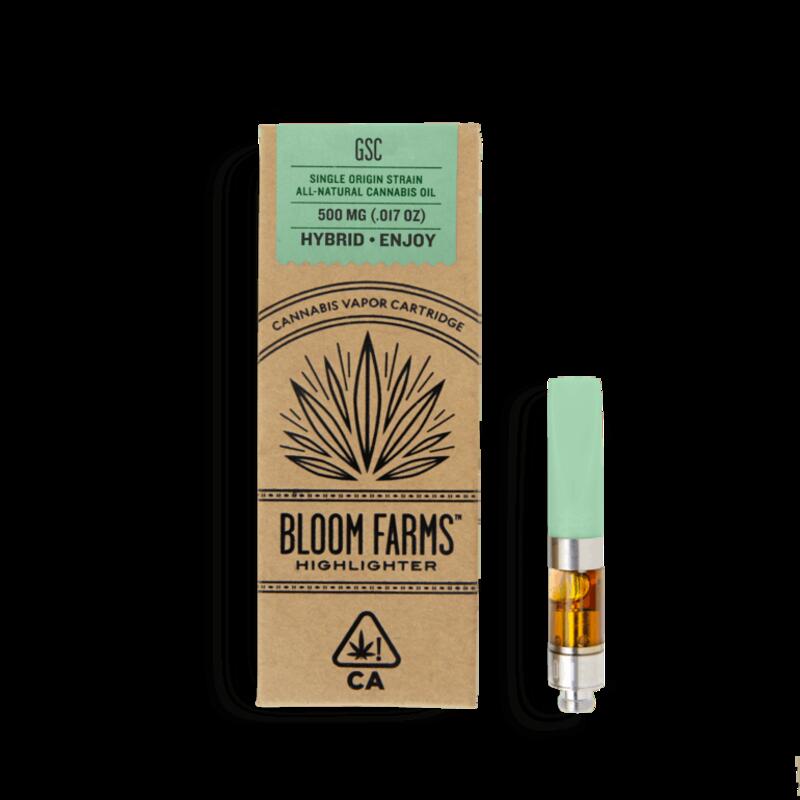 Bloom Farms: GSC Highlighter Cartridge (500MG Distillate), Half Gram
