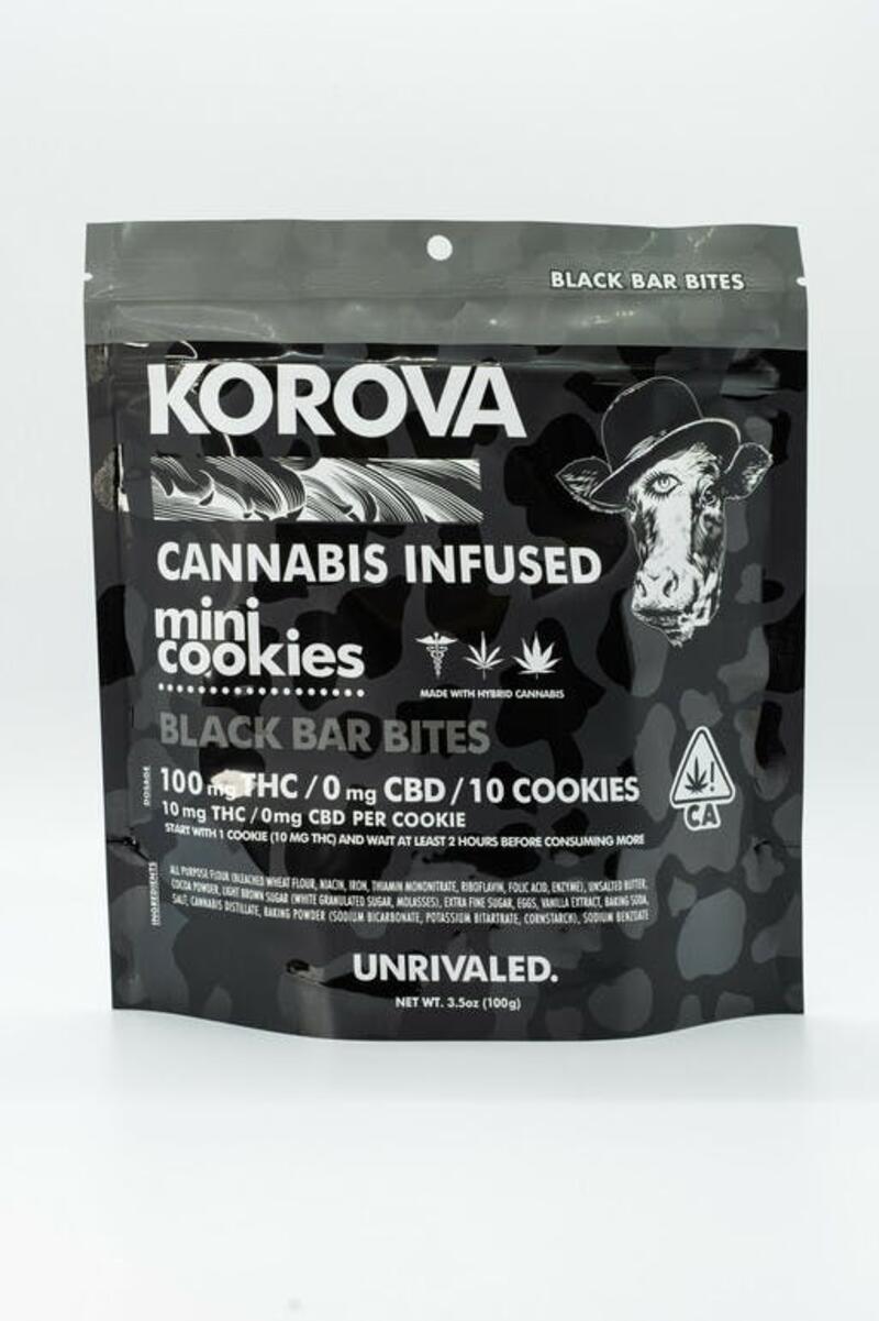Korova Mini Cookies THC - Black Bar - 100mg