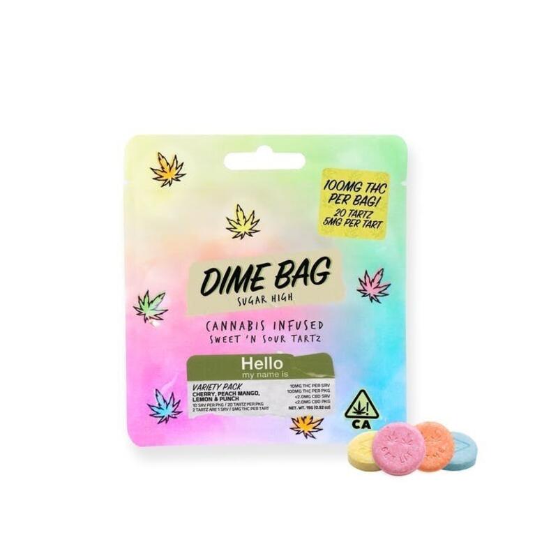 Dime Bag - Rest Variety 20pk | Sweet 'N Sour Tartz - 100mg
