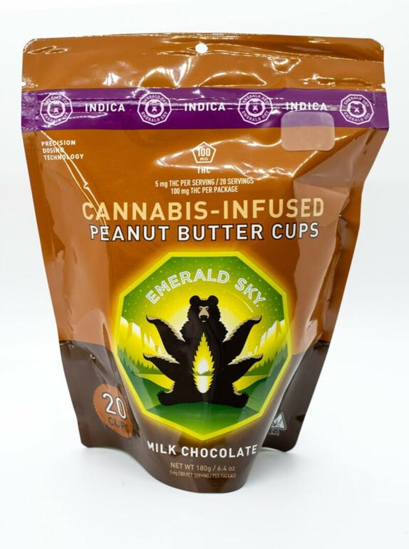 Emerald Sky - Peanut Butter Cups - Indica 100mg 20-Pack (5mg ea)