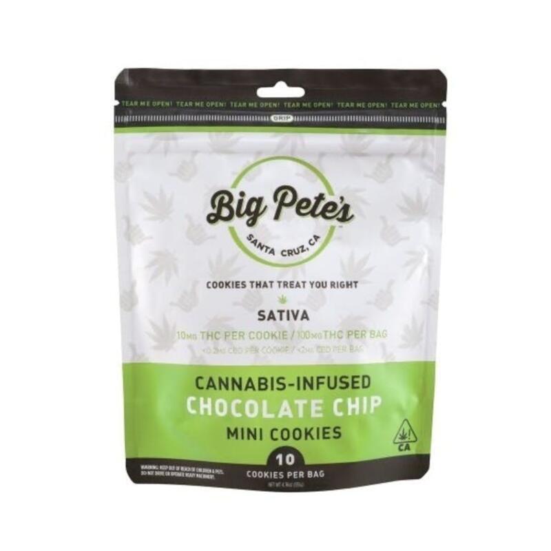 Big Petes Chocolate Chip SATIVA 10pk 100mg