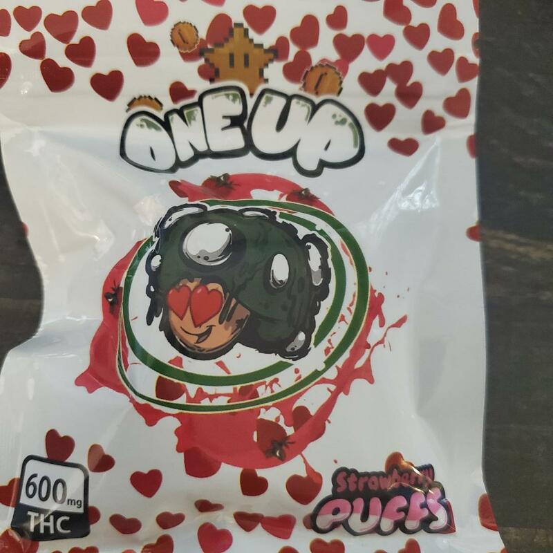 one up strawberry puffs ( 600 mg )