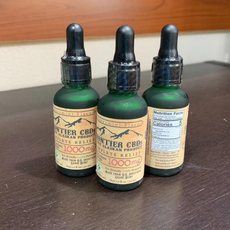 1000mg Peppermint Flavor CBD Isolate Drops
