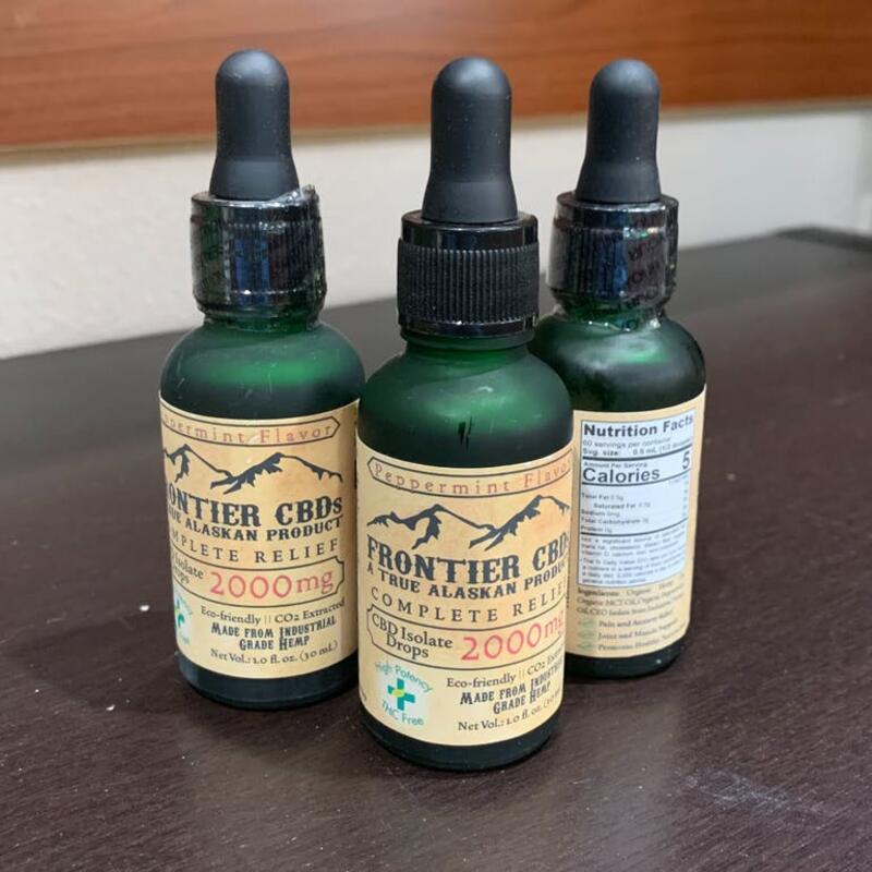 2000mg Peppermint Flavor CBD Isolate Drops