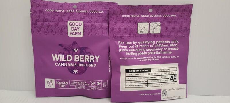 Good Day Farms-WildBerry Gummy 100mg 10ct