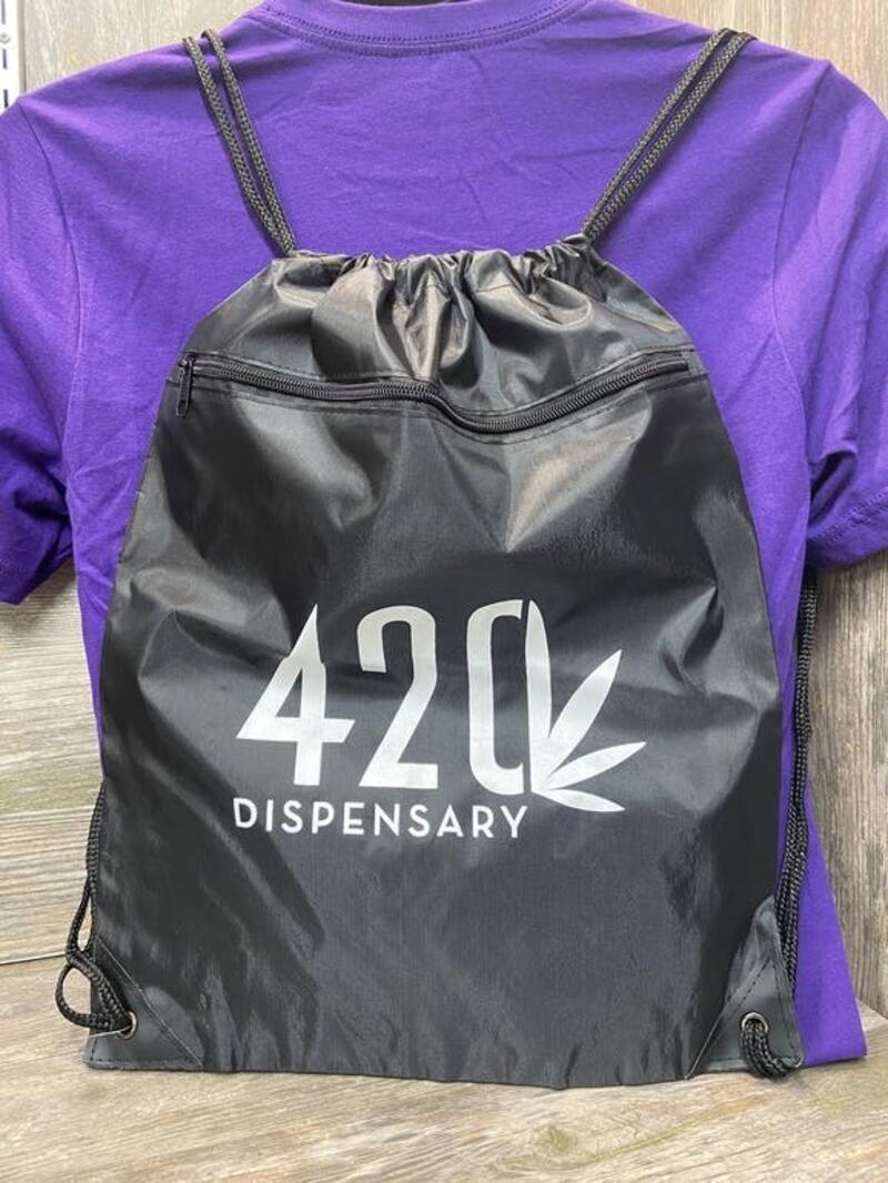 420 DRAWSTRING BAG (BLACK)