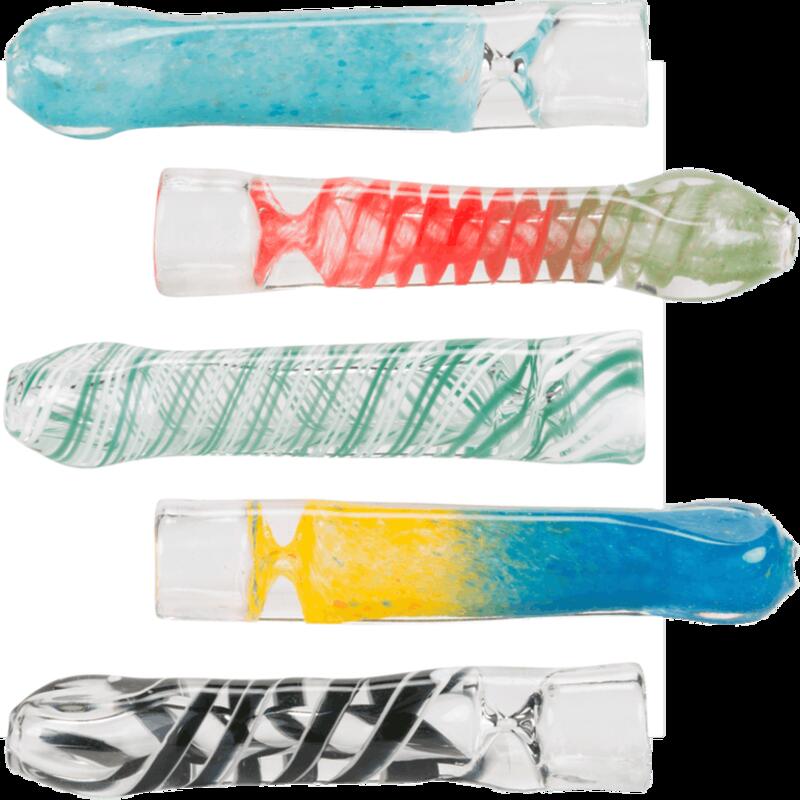 LUV BUDS - 3" GLASS CHILLUM (ASSORTED COLORS)